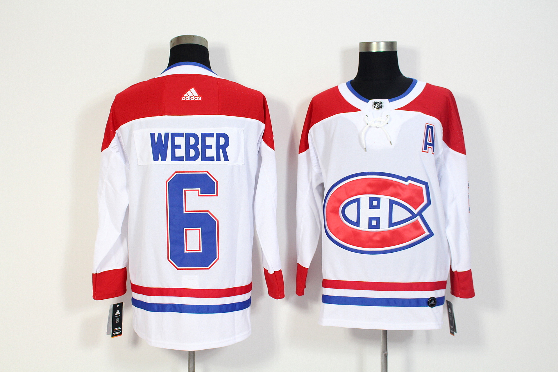 Men's Adidas Montreal Canadiens #6 Shea Weber White Stitched NHL Jersey Men's Adidas Montreal Canadiens #6 Shea Weber White Stitched NHL Jersey